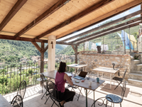 Ein Schreibtisch im Grünen