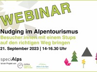 Webinar: Nudging im Alpentourismus