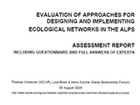 Evaluation of approaches for designing and implementing ecological networks in the Alps