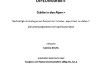 Stadte in den Alpen - Nachhaltigkeitsstrategien am Beispiel der Initiative "Alpenstadt des Jahres" als Umsetzungsschiene der Alpenkonvention