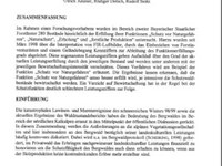 Untersuchungen zur Bedeutung von Nutzungs- und Pflegeeingriffen zur                      Aufrechterhaltung der landeskulturellen Leistungen von Bergwaldbeständen im Alpenraum