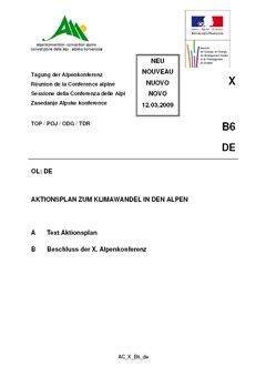Der Aktionsplan zum Klimawandel in den Alpen