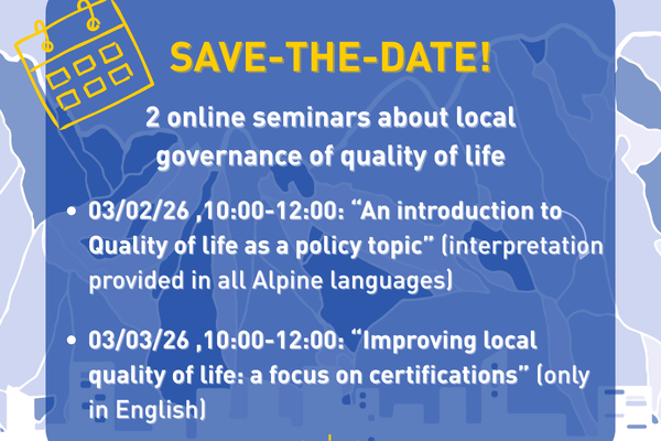 To learn more about local governance & quality of life in the Alps, to simply take part in the discussion, or to share your community's example ... Join us!
