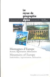 Montagnes d'Europe - acteurs, légitimation, délimitation
