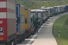 Prepoved vožnje za tovornjake v predoru Mont-Blanc