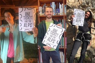 Mladi za potovanja s podnebju prijazno alpsko vozovnico